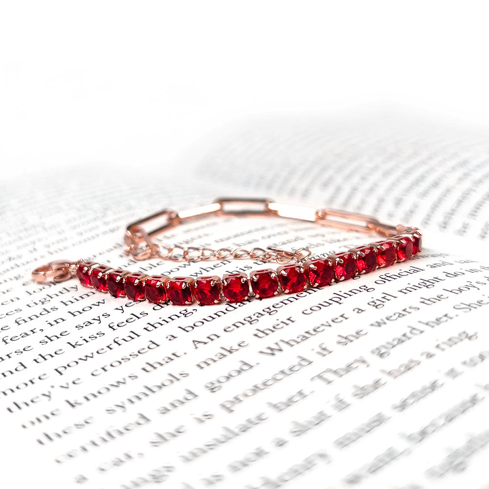 Ruby Rose Gold Link Bracelet