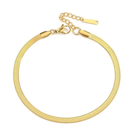 Gold Herringbone Bracelet