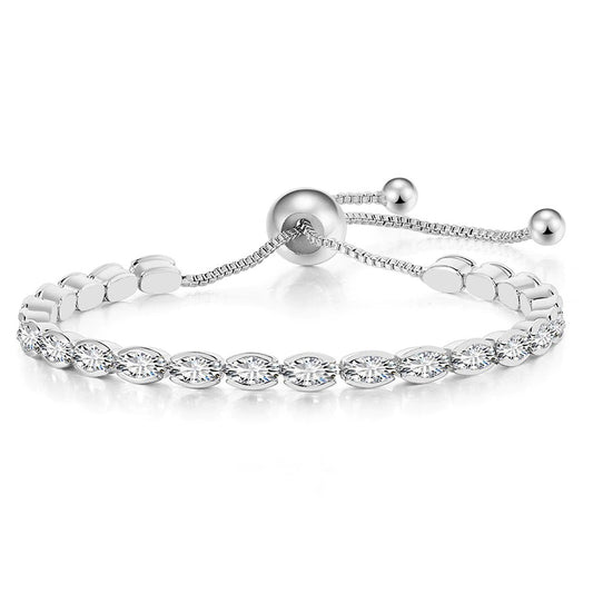 Silver Oval Cut Bracelet