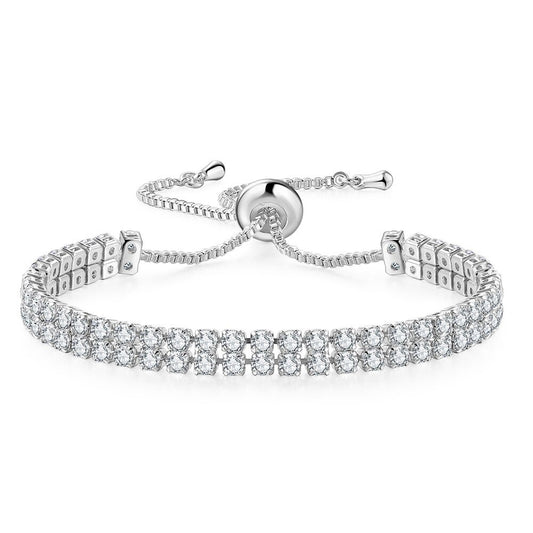 Double White Gold Bracelet