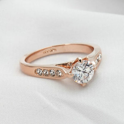 Brilliant Rose Gold Accent Ring