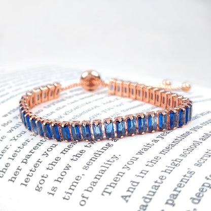 September Sapphire Rose Gold Bracelet