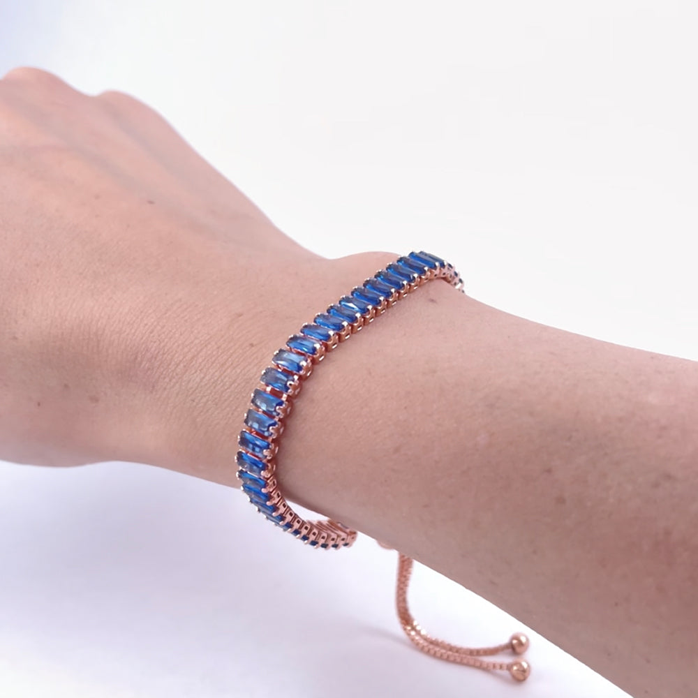 September Sapphire Rose Gold Bracelet