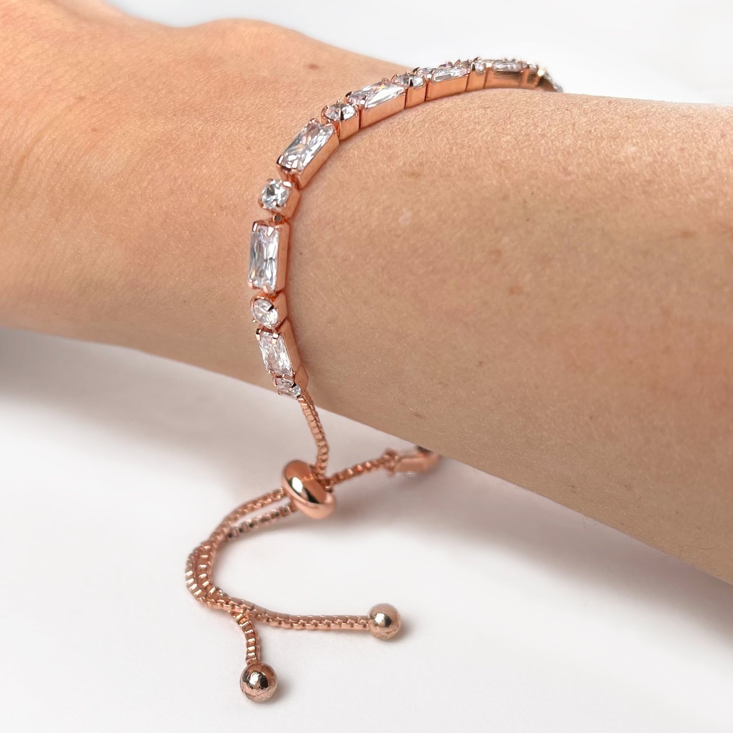 Rose Gold Mosaic Adjustable Bracelet