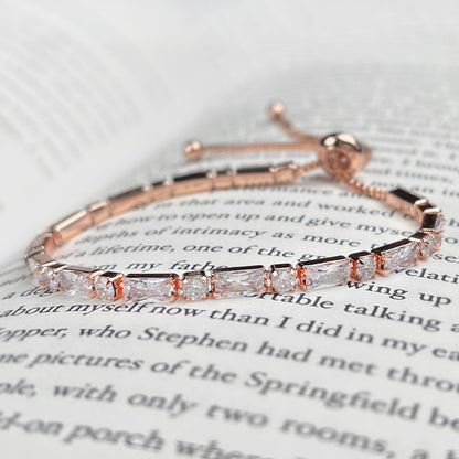 Rose Gold Mosaic Adjustable Bracelet