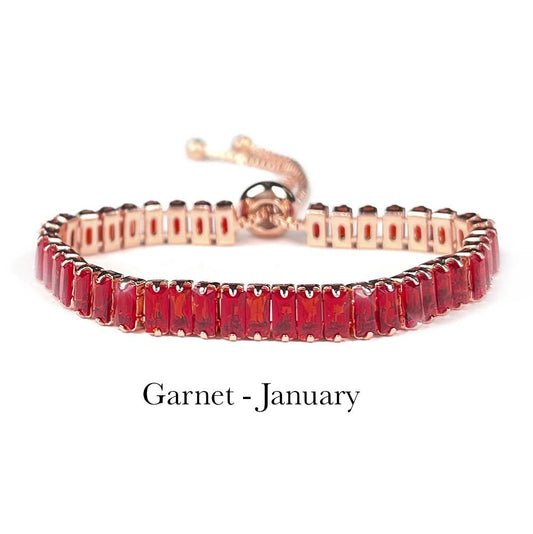 January garnet adjustable bracelet