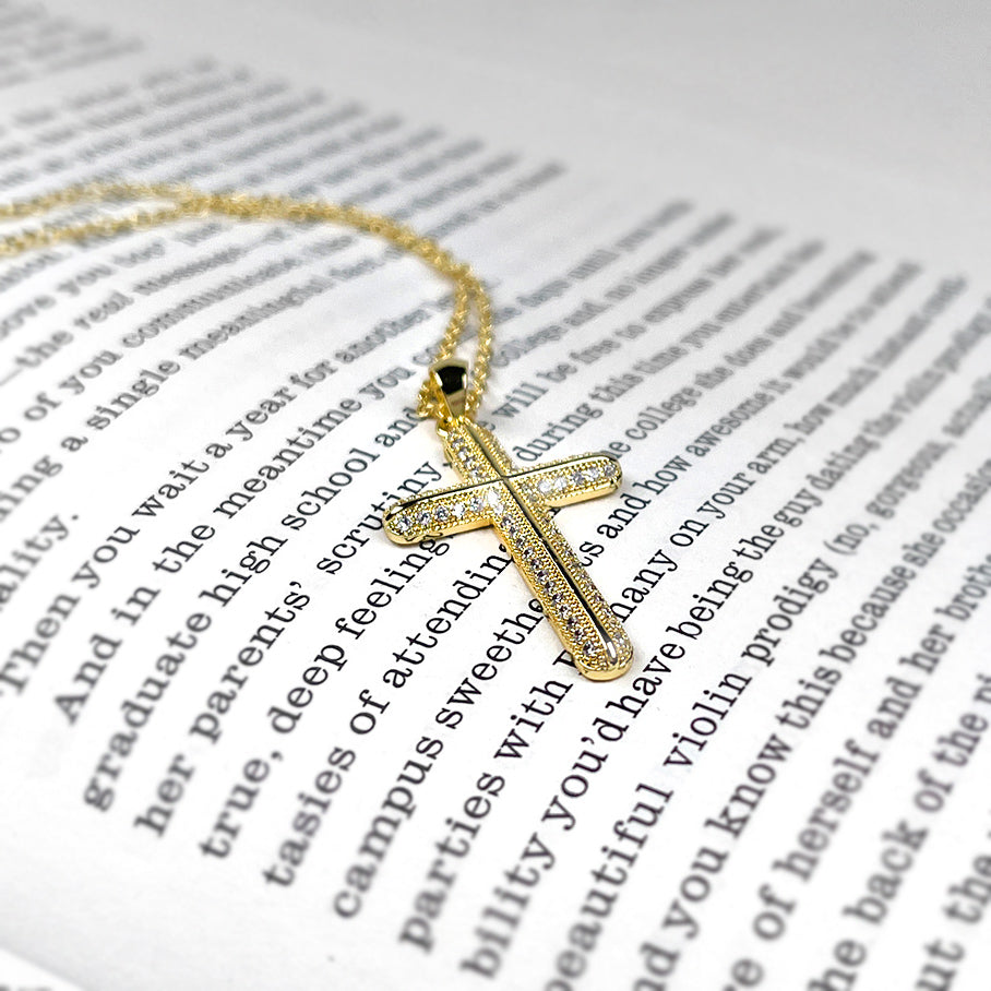 Traditional Gold Cross Necklace