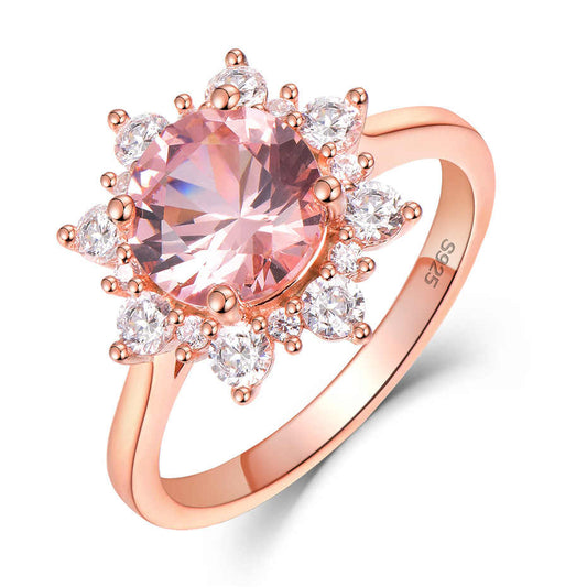 Pink Flower Cluster Ring