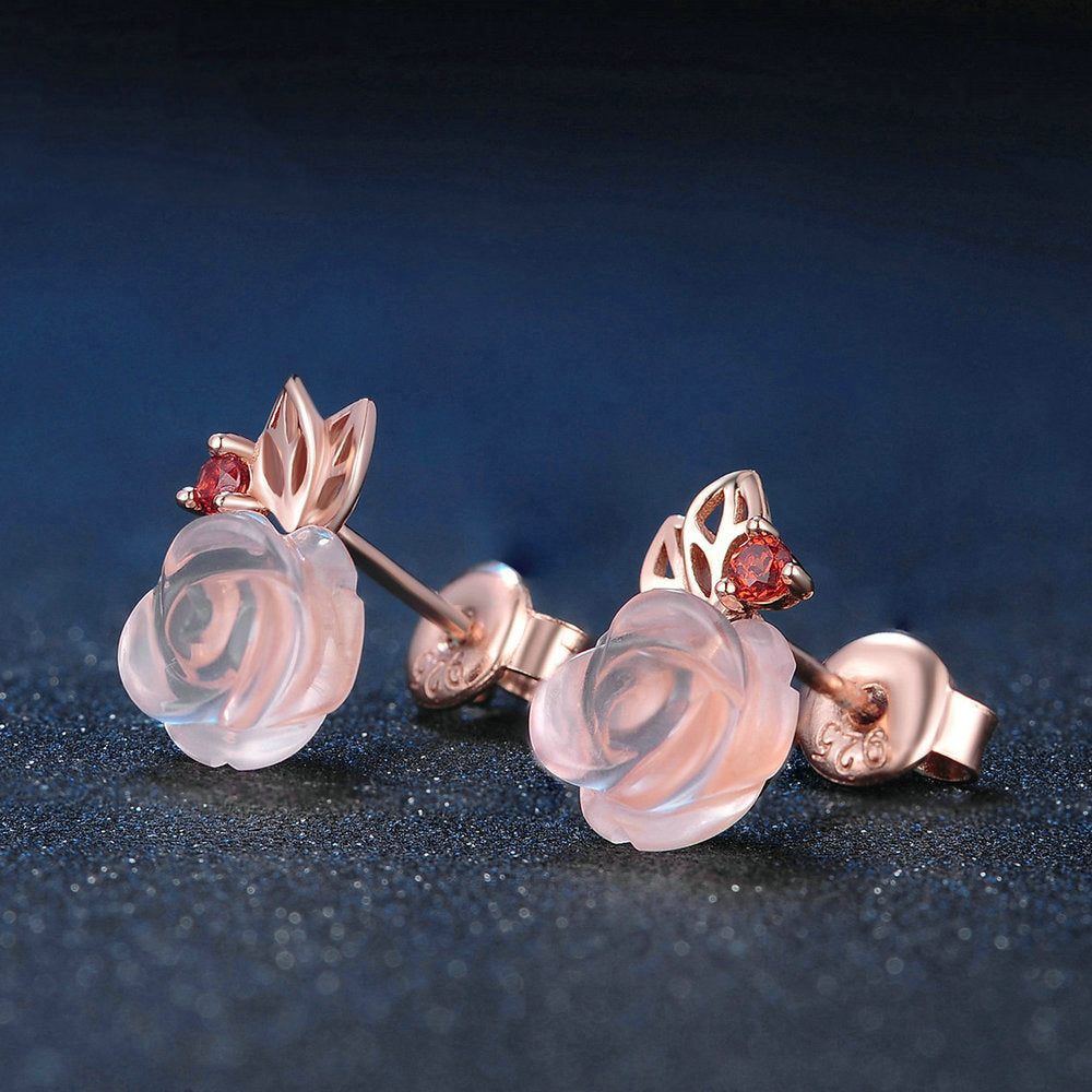 Rose Quartz Earrings