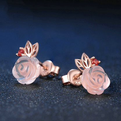 Rose Quartz Earrings