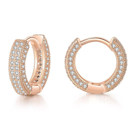 Dazzling Rose Gold Ear Huggers