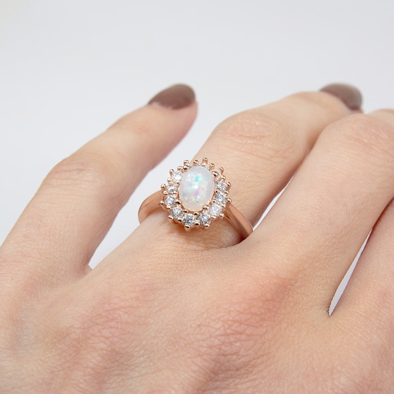 Rose Gold Opal Ring