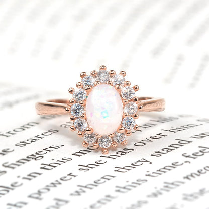 Rose Gold Opal Ring