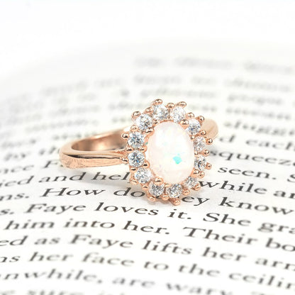 Rose Gold Opal Ring