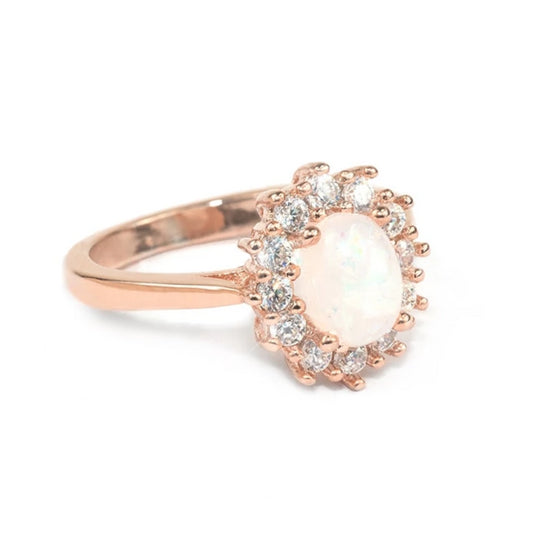 Rose Gold Opal Ring