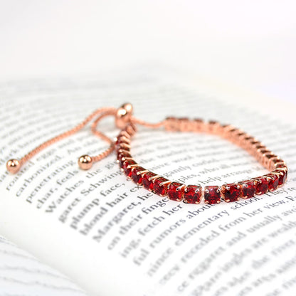 Ruby Red Adjustable Bracelet