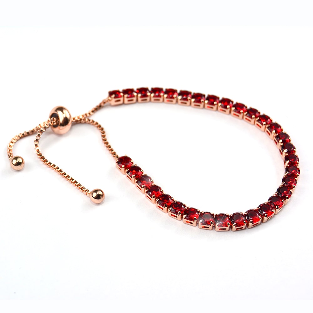 Ruby Red Adjustable Bracelet