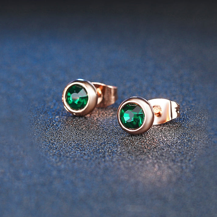 Modern Emerald Green Earrings