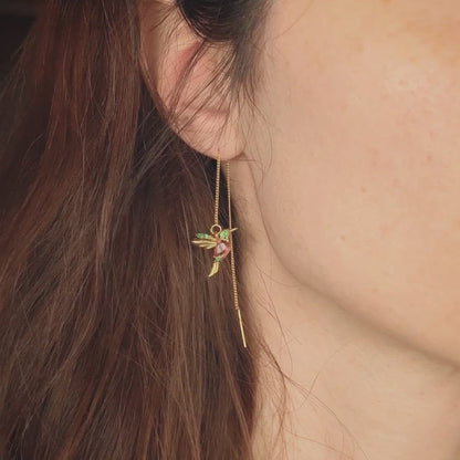 Hummingbird Chain Earrings