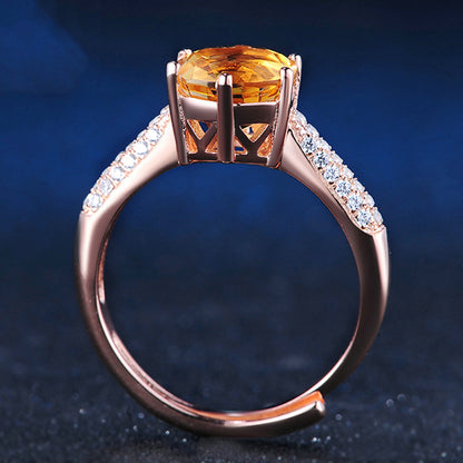 Luxury Pave Citrine Ring