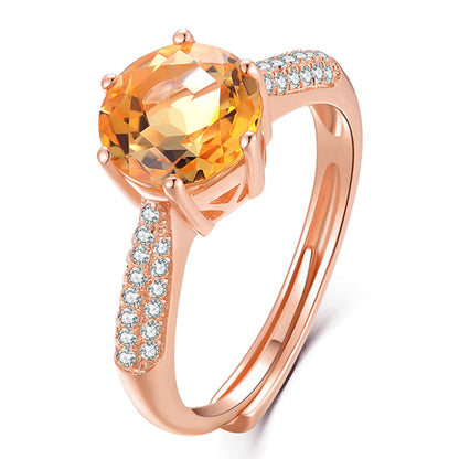 Luxury Pave Citrine Ring