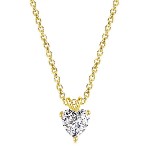 Elegant Gold Heart Pendant Necklace