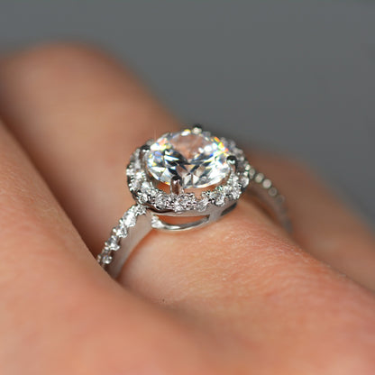 Princess Cut Circle Ring