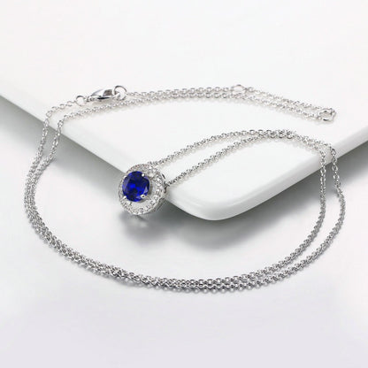 Blue Halo Necklace