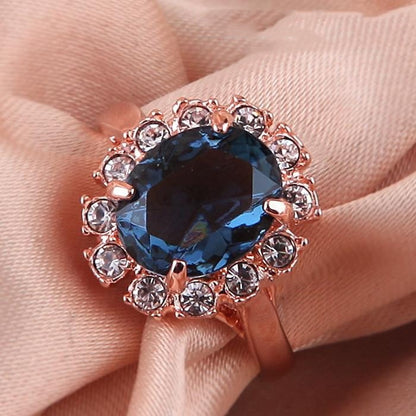 Blue Austrian Jewel Ring