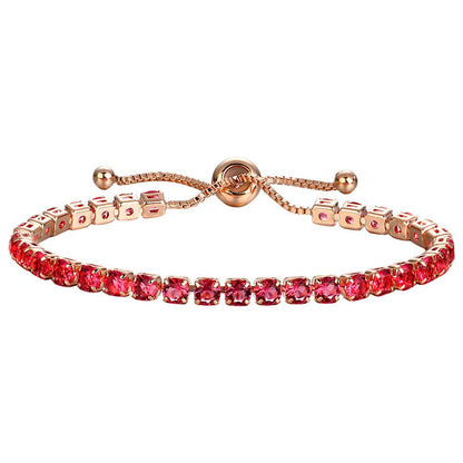 Ruby Red Adjustable Bracelet