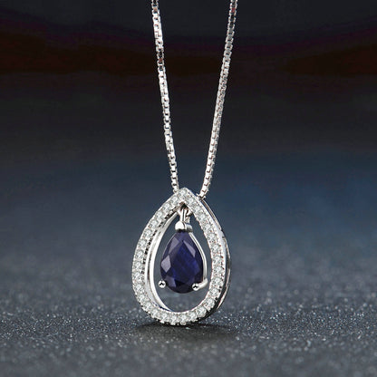 Classic Teardrop Sapphire Necklace