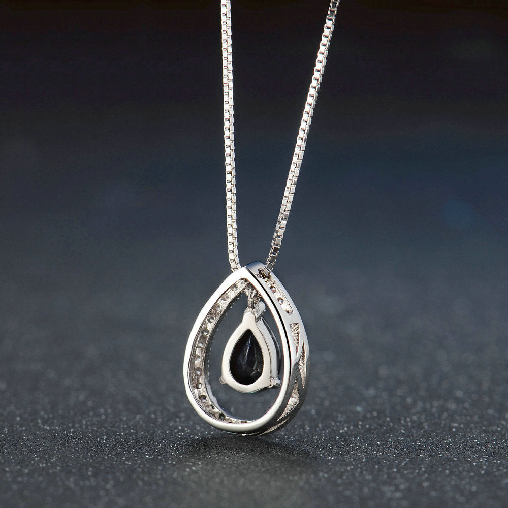 Classic Teardrop Sapphire Necklace