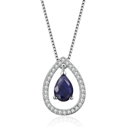 Classic Teardrop Sapphire Necklace