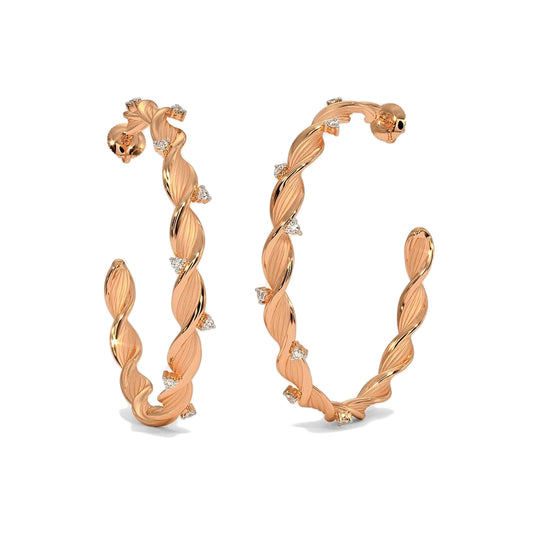 Twisting Hoop Earrings